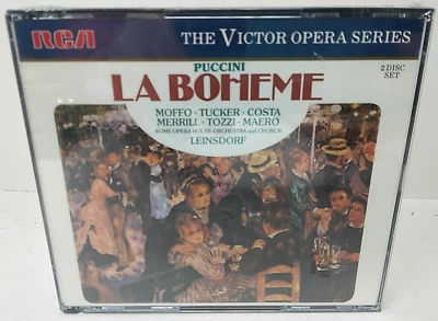 Puccini La Boheme 1961 (2 CDs, 1987) EX, Rome Opera Orchestra, Leinsdorf, Moffo Foto 1 de 2