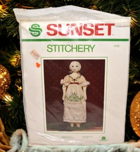 Sunset Stitchery Holly Noel 19" Weihnachten Puppe Kit #2192 Vintage 1985 - Bild 1 von 13