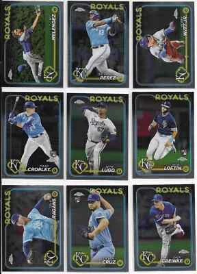 2024 Topps Chrome Kansas City Royals Team Set 11 Cards Bobby Witt Jr MVP Buyback - Image 1 of 2