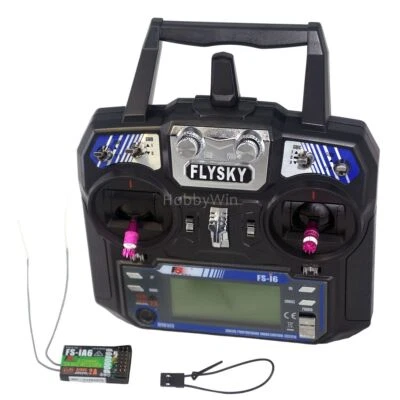 FlySky FS-i6 +FS-iA6 Radio System 6Ch 2.4GHz for RC Airplane Glider Helicopter - Image 1 of 4