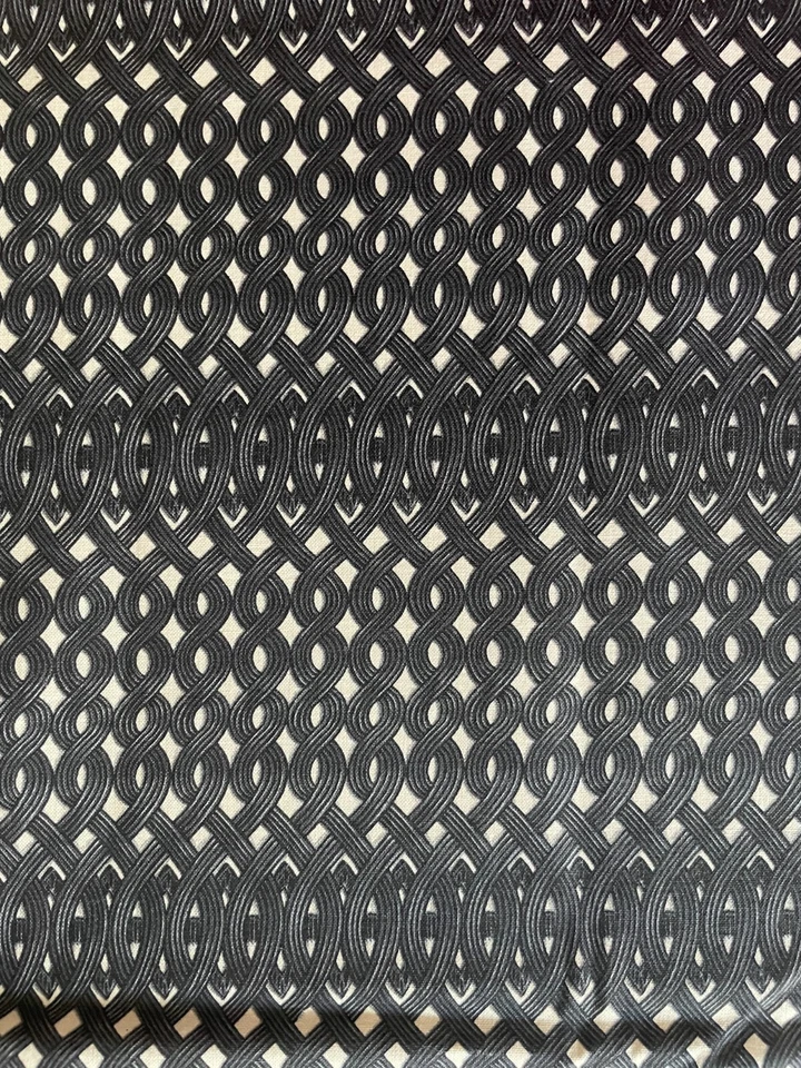 1 Yd Williamsburg Grand Style Black White Reproduction Fabric Windham Cotton - Image 1 of 3
