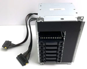 HP Festplattenkäfig ML350 G5 mit SAS-Backplane/6x HDD Blank Filler/2x SAS-Kabel - Bild 1 von 5