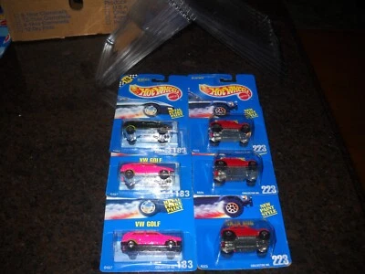 HOT WHEELS*TARJETAS AZULES*3 BAJA BUG Y 3 VW GOLF=LOTE de 6-PINTURA COPO DE METAL-VER MÁS ABAJO Foto 1 de 4