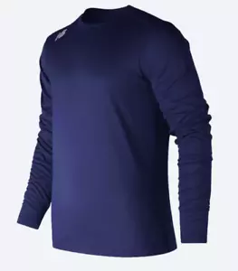 New Balance Men's Medium Long Sleeve Tech Tee Athletic Running Navy Blue - Picture 1 of 1