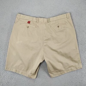 Alabama Crimson Tide Shorts Men 42 Khaki Pleated Elephant Embroidery Cutter Buck - Picture 1 of 22