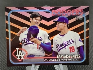2024 TOPPS UPDATE OHTANI/YAMAMOTO FAR EAST FAVES #US13 DODGERS - Picture 1 of 2
