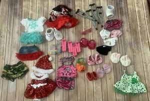 Lot Of Build A Bear Clothes For Girl Animal Dresses /shoes - Picture 1 of 7