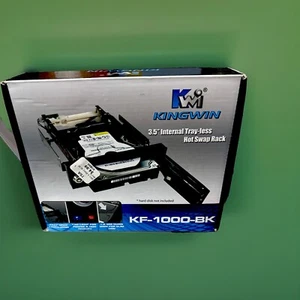 KINGWIN 3.5  Internal Tray lessHot Swap Rack KF-1000-BK - Picture 1 of 3