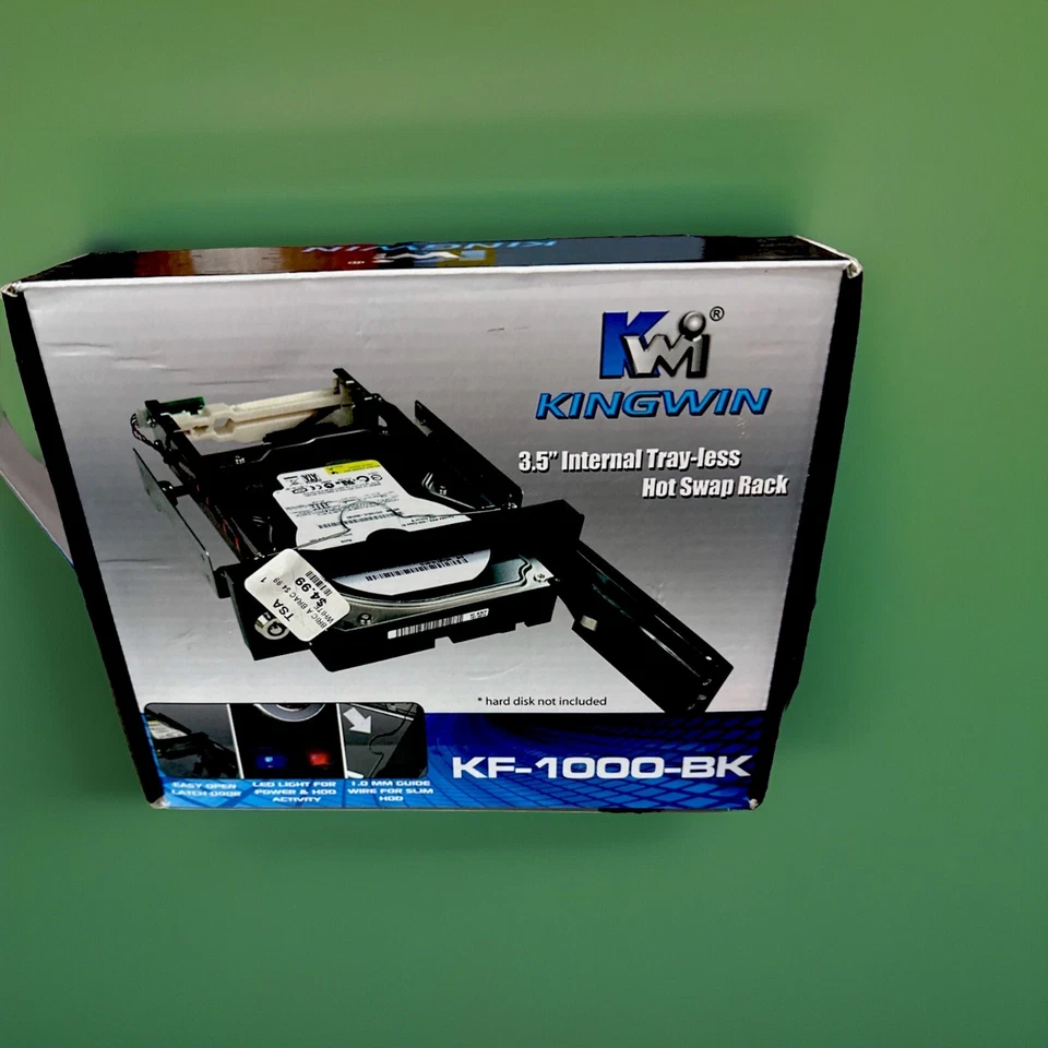 KINGWIN 3.5  Internal Tray lessHot Swap Rack KF-1000-BK - Image 1 of 3