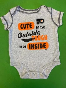 NHL Philadelphia Flyers Grey Bodysuit 3-6 months - Picture 1 of 4