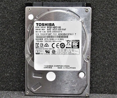 MQ01ABD100 Toshiba HDKGB41G7A01 1TB 5.4K RPM 3Gb/s 2.5" SATA HDD Hard Drive - Image 1 of 2