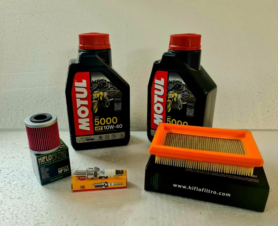 APRILIA TUONO 125 4T 2017-22 MOTUL 10W-40 ACEITE BUJÍA FILTRO DE AIRE KIT DE SERVICIO Foto 1 de 1