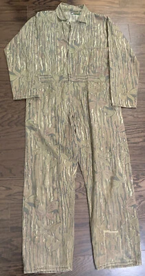Vintage Camo Camouflage Hunting One Piece Suit Coveralls Mens Large Vtg RealTree - Image 1 of 4