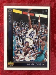 JEFF MALONE UTAH JAZZ 1993-1994 NBA BASKETBALL UPPER DECK CARD - Picture 1 of 2