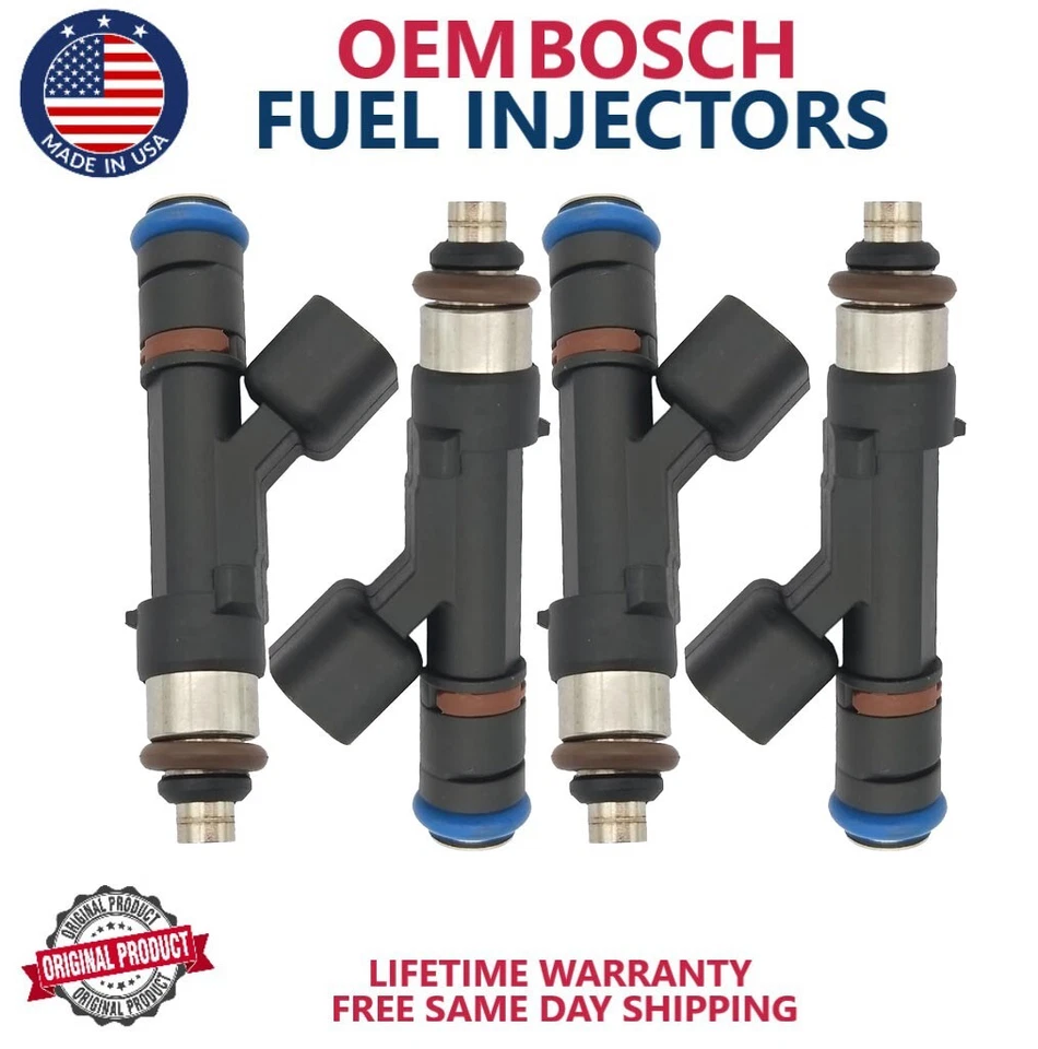 4X NEW OEM Bosch Fuel Injectors Fits 2006-2010 Ford Ranger Mercury Milan - Image 1 of 4