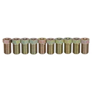 10pc Steel Male Brake Pipe Union Fittings 10mm x 1.25mm for 3/16" Honda Brakes - Picture 1 of 3
