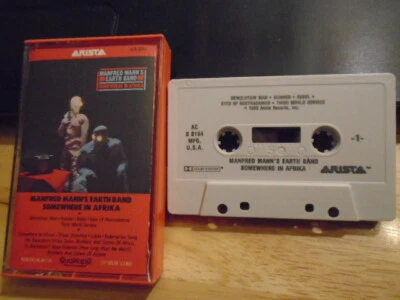RARE OOP Manfred Mann's Earth Band CASSETTE TAPE Somewhere in Afrika bob marley - Image 1 of 2