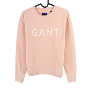 GANT Pink Tonal Logo Crew Neck Sweater Jumper Size S - Picture 1 of 10