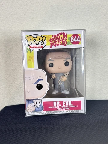 Funko Pop Movies DR. EVIL #644 Austin Powers Mr Bigglesworth Vinyl Figurine RARE Cover