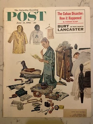 Saturday Evening Post June 24 1961: Burt Lancaster | Cuban Disaster | Rocky Mtn Foto 1 de 4