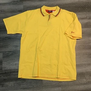 Wendy’s Vintage Yellow Crest Polo Shirt Men's Size L Embroidering RARE - Picture 1 of 5