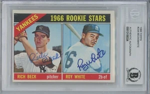 Roy White RC & Rich Beck 1966 Topps #234 SIGNED w BAS authentication - very nice - Picture 1 of 2