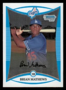 2008 Bowman Chrome Prospects Brian Mathews Los Angeles Dodgers #BCP94