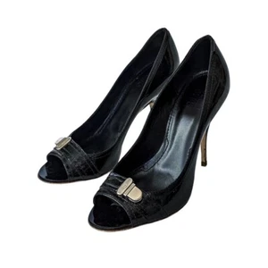 Vintage Givenchy Beautiful Classic Style Peep Toe Pumps - Picture 1 of 8