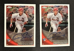 (2) COUNT LOT ALLEN CRAIG 2010 TOPPS CHROME AUTO ROOKIE CARD #199 STL CARDINALS - Picture 1 of 2