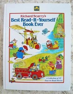 Vtg Richard Scarry's BEST READ-IT-YOURSELF Book Ever! HC Beginning Reader Golden - Foto 1 di 12