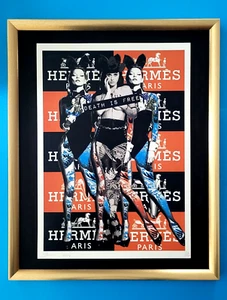 DEATH NYC Hand Signed LARGE Print COA Framed 16x20in Kate Moss Katy Perry Herm % - Picture 1 of 6