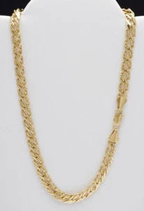 Real 24K Gold Layered 8MM Diamond Mesh Custom Chain Necklace W/Lifetime Warranty - Picture 1 of 4