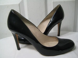L.K. Bennett Black Patent Leather Pumps Shoes Women's Size 39.5 / 9. - Picture 1 of 12