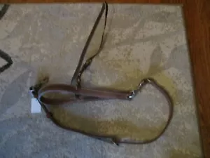 WEAVER LEATHER TIE DOWN NOSE BAND WITH TORY LEATHER BOTTOM STRAP - Picture 1 of 6