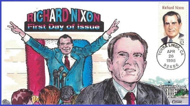 USA1 #2955 U/A COLLINS HAND PAINTED FDC   Richard Nixon 37th President - Image 1 of 1