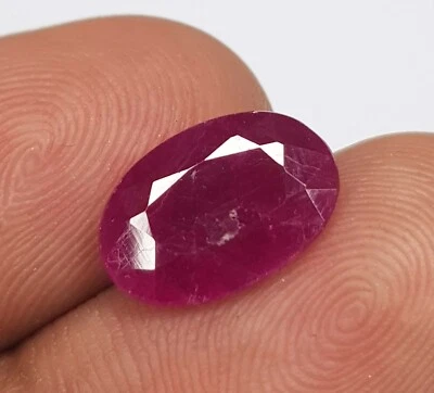 3.08 Ct Natural Mozamique Ruby Oval Shape Untreated Top Earthmine Gemstone - Image 1 of 4