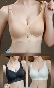 Damen Volldeckender BH Kabellos Nahtlos Push Up Übergröße Unterwäsche 33081 - Bild 1 von 28