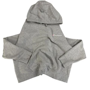 Sudadera con capucha Champion gris logo estampado boxy fit. - Imagen 1 de 5