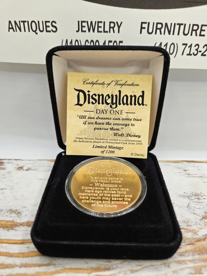 Disneyland 60th Anniversary Limited Mintage Gold Coin Disneyland Day One, New - Image 1 of 1