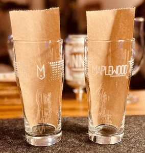 Maplewood Brewery Chicago Pint Glasses - Picture 1 of 6
