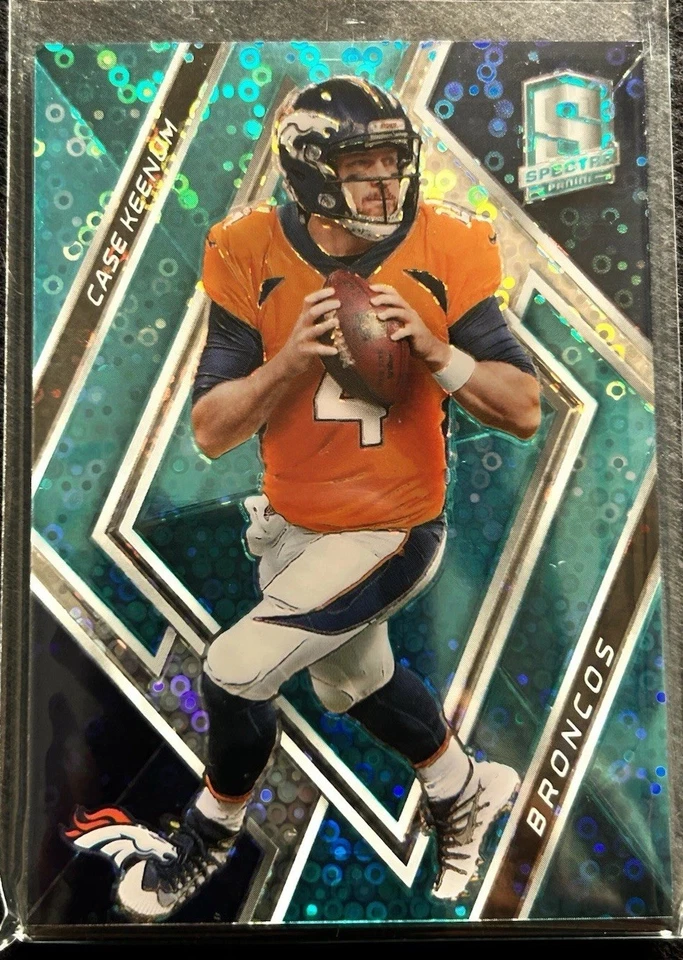 2018 Panini Spectra - Case Keenum #15 Neon Blue Prizm 32/75 - Image 1 of 3