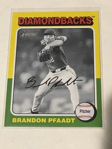 Topps Heritage High Number 2024 Brandon Pfaadt #656 blanco y negro SSP D'backs - Imagen 1 de 2