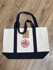 Bolso de Mano Trader Joes AZUL MARINO (Grande) Nuevo con Etiquetas Coleccionable, Reciclado - Imagen 1 de 4