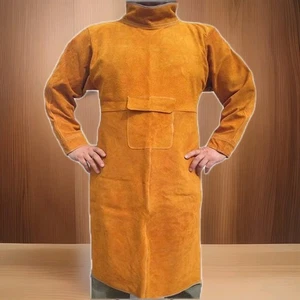 Leder Schweißschürze mit Ärmel, Schwerlast Schweißerjacke, Hitzeflamme - Bild 1 von 4