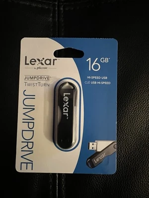 Lexar 16GB Hi-Speed USB JumpDrive Twist Turn Flash Drive Black - Image 1 of 2