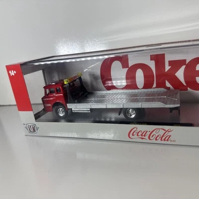 M2 Coca-Cola 1990 Ford Mustang GT 5.0 Foxbody C8000 Flatbed Truck NIB 750 Chase - Image 1 of 4