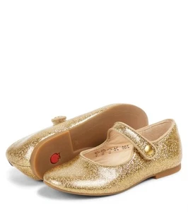 Pom D'api girl's daisy glitter lisse mary jane shoe Oro / Gold - Picture 1 of 25