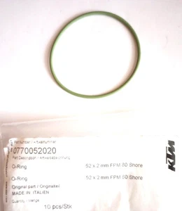 KTM O-Ring 52X2MM NOS 0770052020 (S-1822) green and black OF8 - Picture 1 of 2