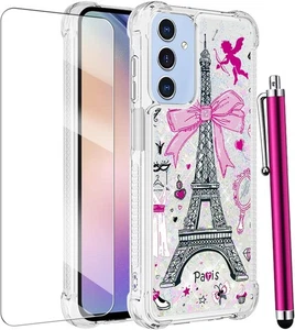 for Samsung Galaxy A15 5G Case with Screen Protector, Women Girls Pink - Picture 1 of 7