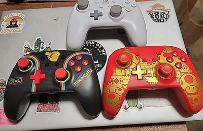 3 Nintendo Switch Enhanced Wired Controller Super Mario Golden,Pikachu One Cord  - Image 1 of 4